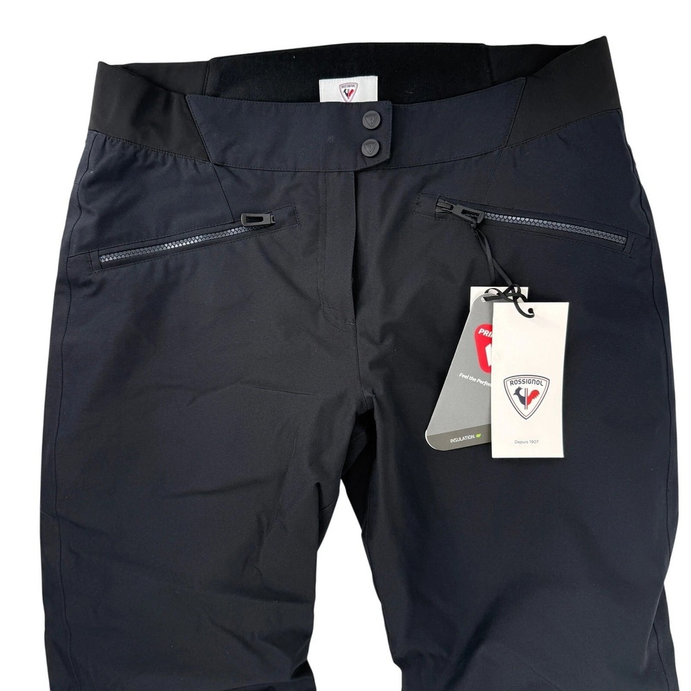 Rossignol Womens Ski Pants Large Insulated Black PrimaLoft Snowboard Snow